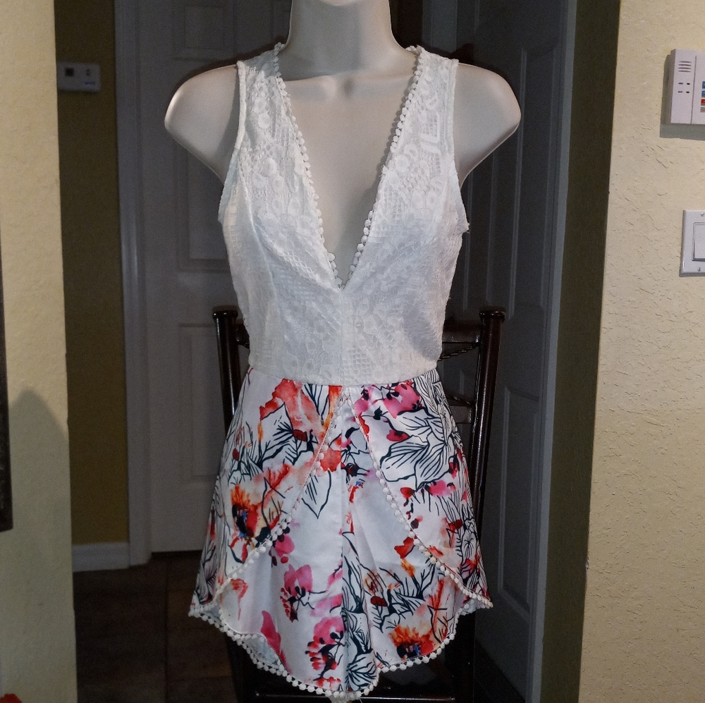 Lace top Romper